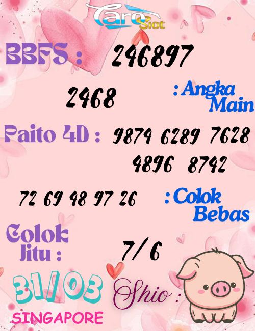 Prediksi Syair Pasaran Singapore 31 Maret 2025