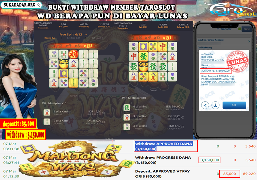 TAROSLOT: Bukti Kemenangan Mahjong Ways