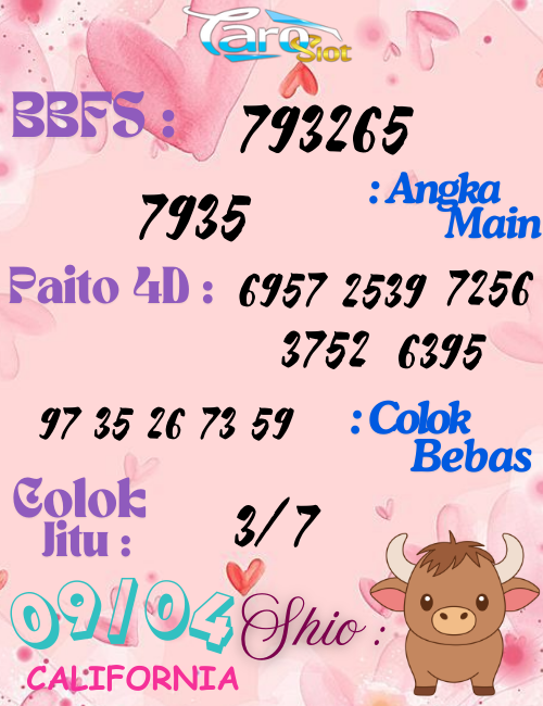 Prediksi Syair Pasaran California 09 April 2025