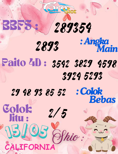 Prediksi Syair Pasaran California 15 Mei 2025