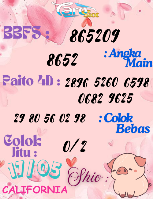 Prediksi Syair Pasaran California 17 Mei 2025