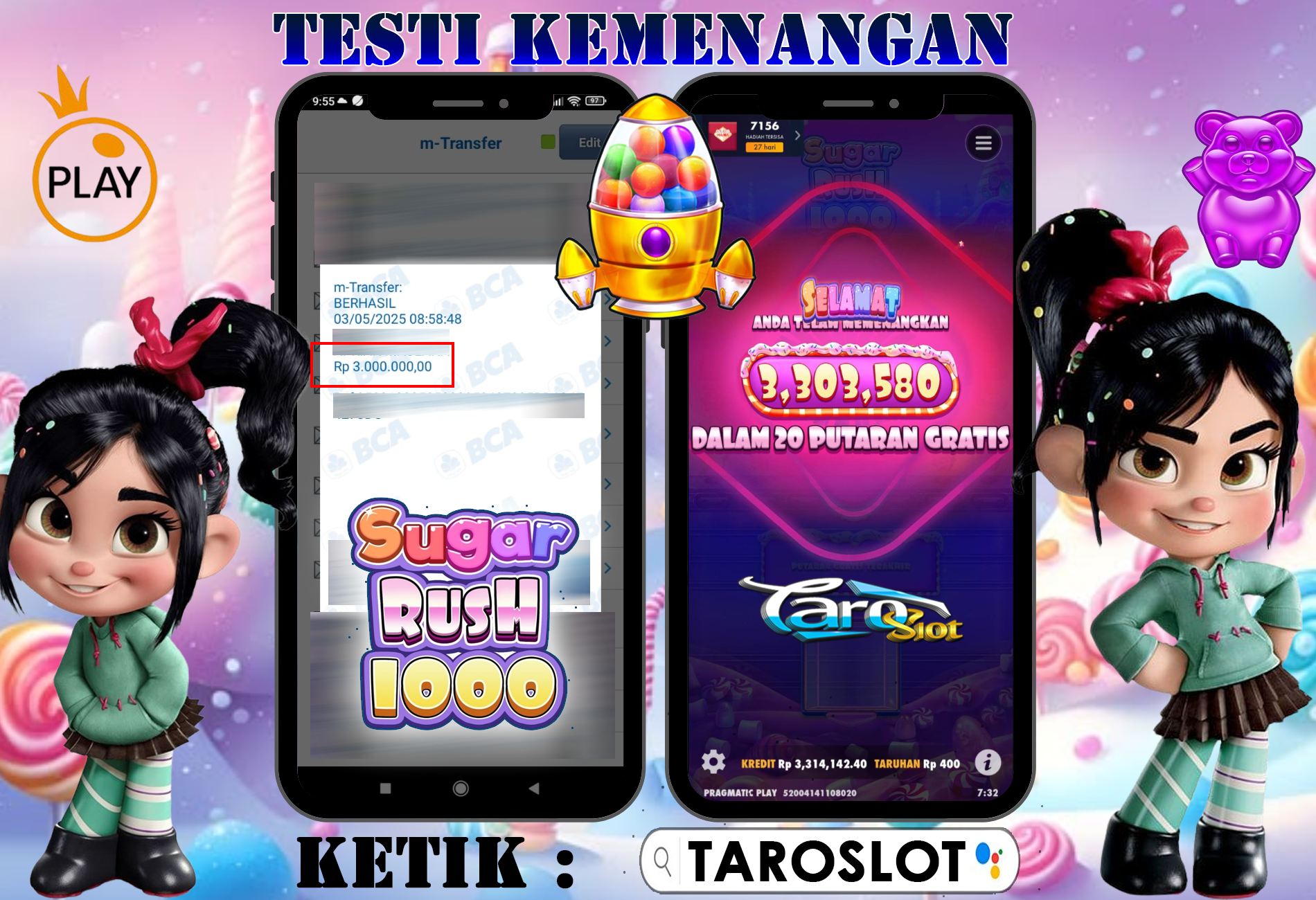 TAROSLOT : Bukti Kemenangan Sugar Rush 1000