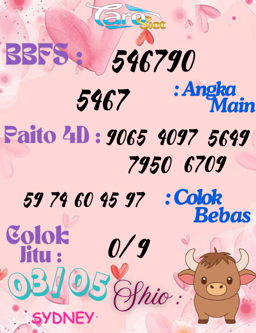 Prediksi Syair Pasaran Sydney 03 Mei 2025